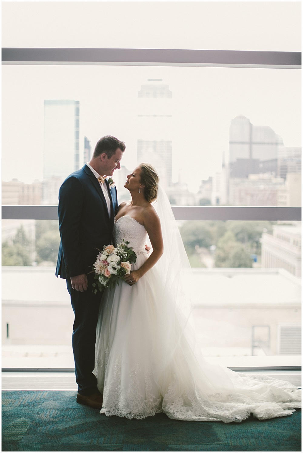 Bride and Groom library wedding portraits | Indianapolis Central Library Wedding by Jennifer Van Elk Photography & Jessica Dum Wedding Coordination