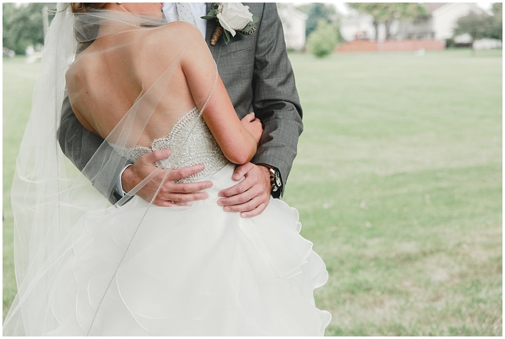 Soft bridal portrait of lace wedding dress; chicago wedding | Chicago urban rustic wedding | Sandra Armenteros Photography + Jessica Dum Wedding Coordination