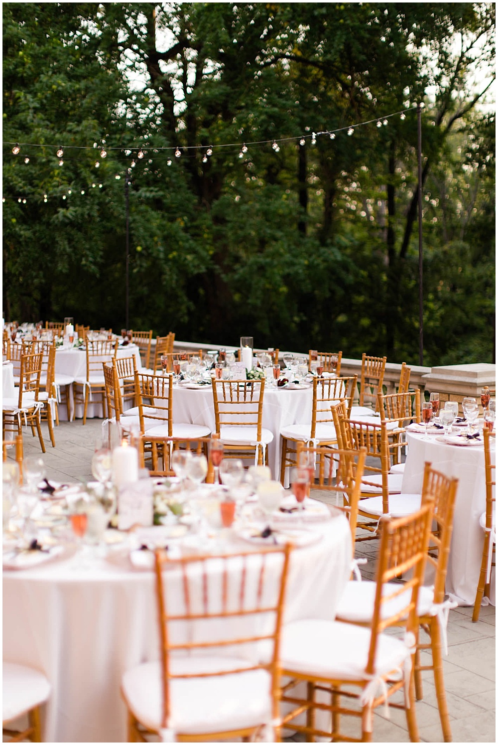 rose toast with lavender sprig; rose gold chargers; gold flatware; mixed metallics; wedding tablescape; white wedding | Outdoor Terrace Wedding, Artfully Wed Feature; Laurel Hall - Danielle Harris Photography; Jessica Dum Wedding Coordination